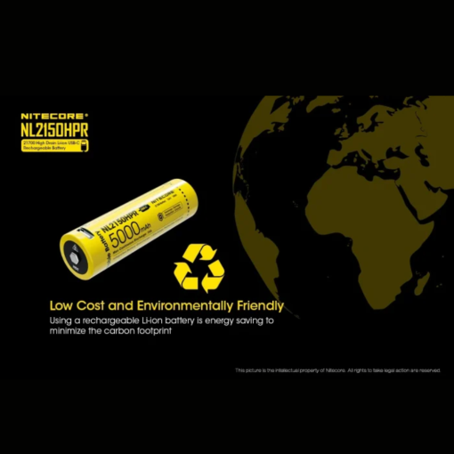 Nitecore NL2150HPR 5000mAh USB-C Rechargeable 21700 Battery, High Performance - Image 9