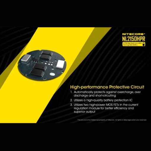 Nitecore NL2150HPR 5000mAh USB-C Rechargeable 21700 Battery, High Performance - Image 7