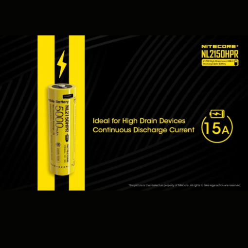 Nitecore NL2150HPR 5000mAh USB-C Rechargeable 21700 Battery, High Performance - Image 5