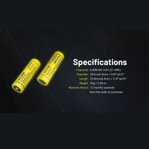 Nitecore NL2160HP 6000mAh High-Performance 21700 - Image 8