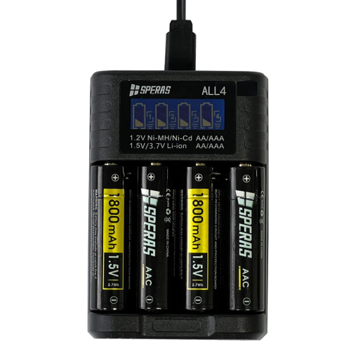 SPERAS ALL4 + NL8 Dual Charger Bundle – AA/AAA Battery (k) - Image 6
