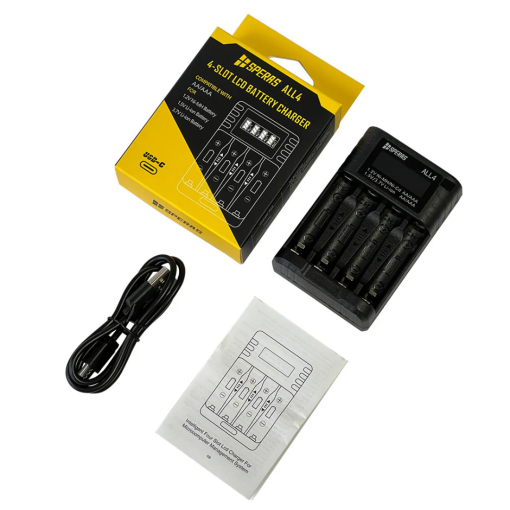 SPERAS ALL4 + NL8 Dual Charger Bundle – AA/AAA Battery (k)