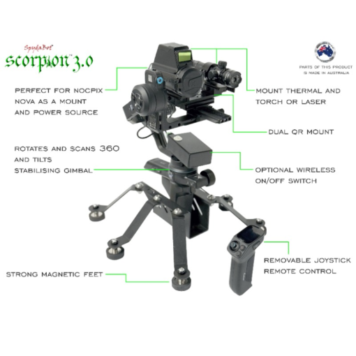 SpydaBot SCORPION 3.0 by SmartRest – 3-Axis Wireless Gimbal for Thermal Devices & Cameras - Image 2