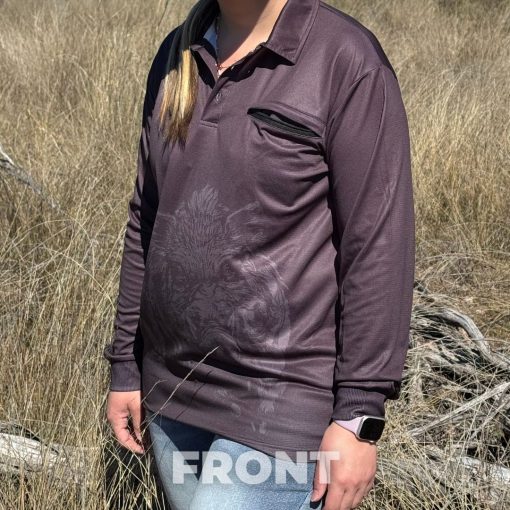 Boar on the Run - Long Sleeve Outdoor Shirt - Image 2