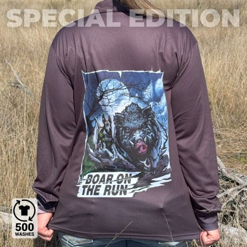 Boar on the Run - Long Sleeve Outdoor Shirt