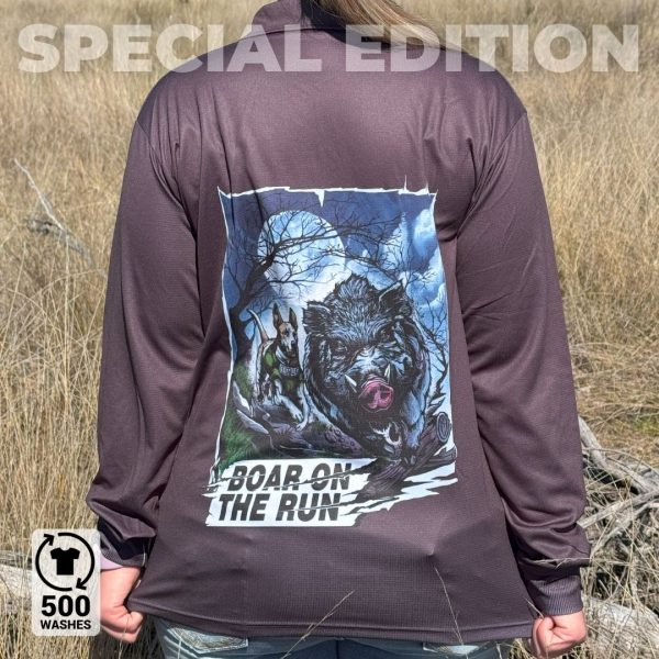 Boar on the Run - Long Sleeve Outdoor Shirt