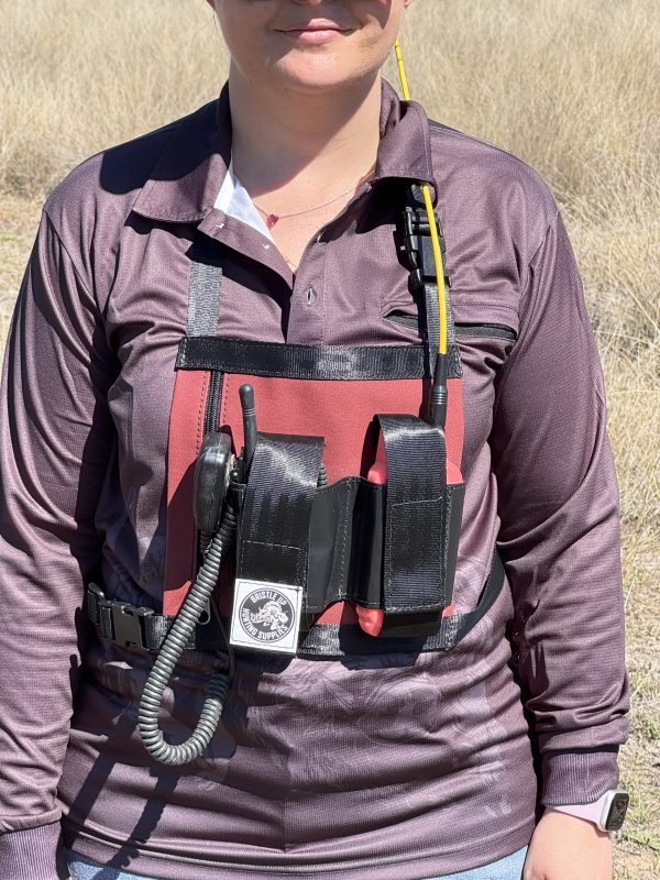 Double GPS & UHF Holster - mixed color - bristle up
