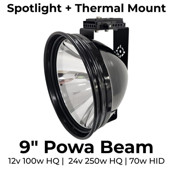 9" Powa Beam With Thermal Mount - 12v | 24v 250w | HID
