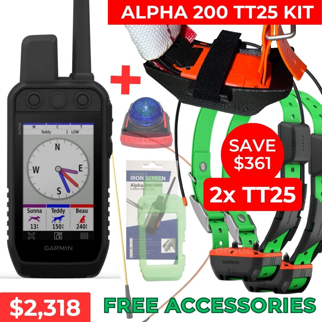 Garmin Alpha 10 TT25 Bundle – GPS Dog Tracking & Training Collar System, 9-Mile Range, 80-Hour Battery, Authorized Dealer