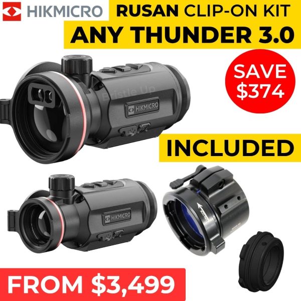 RUSAN BUNDLE Hikmicro Thunder 3.0 - TQ50CL - TQ35C - TH35C - Thermal Clip-On