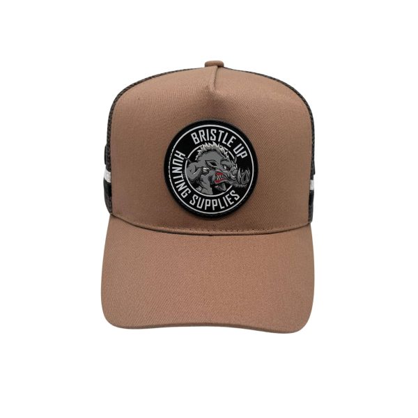 Alternative view of Brown Bristle Up Trucker Cap #013