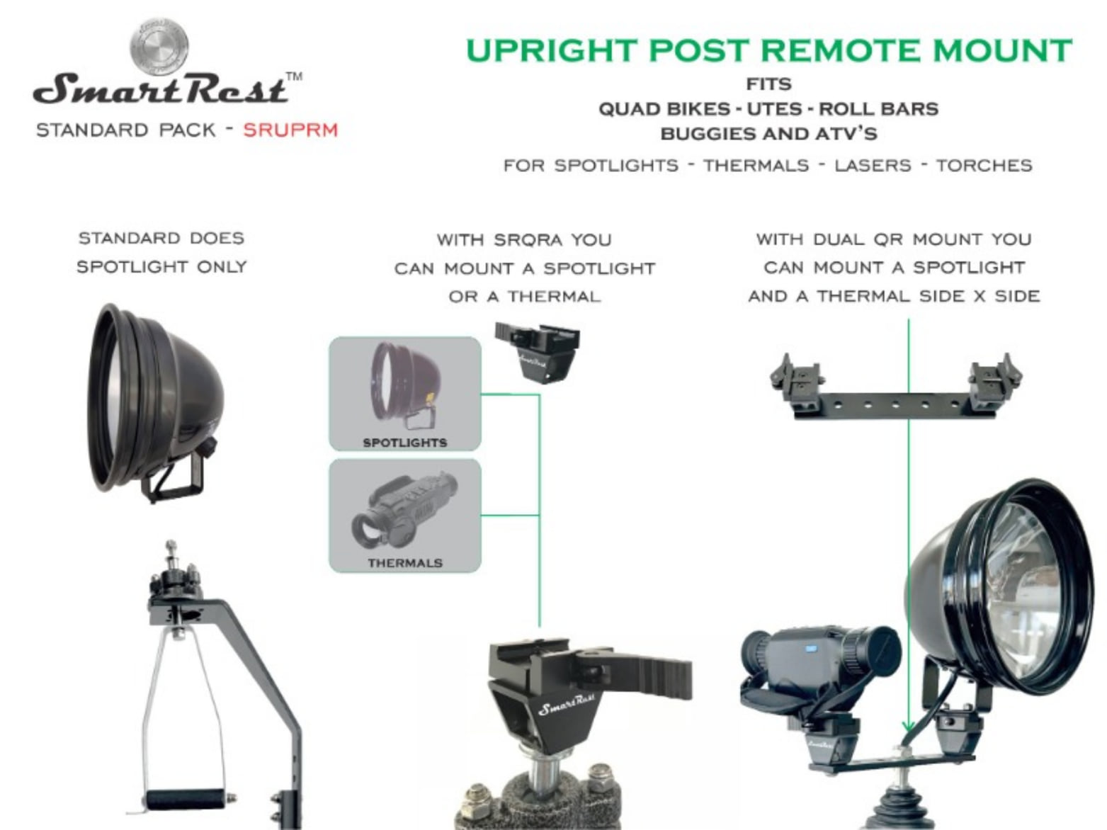 SmartRest Upright Post Remote Light/Thermal Mount - Image 8
