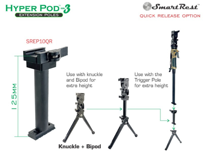 SmartRest Hyper Pod 3 Extension Poles - SREP - Image 13