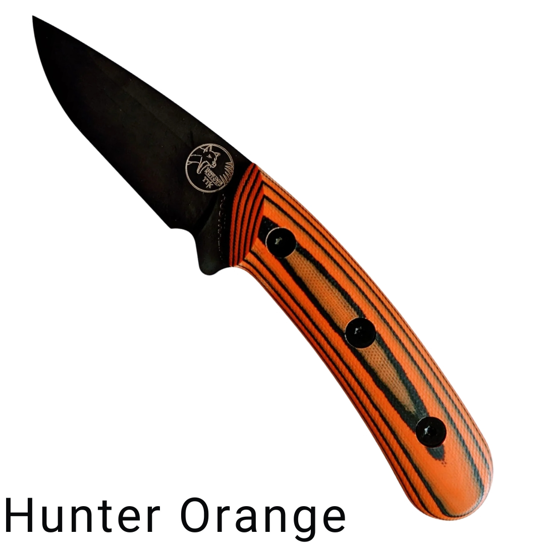 Australian Made Fixed Blade Skinning Knife – Orange Handle
