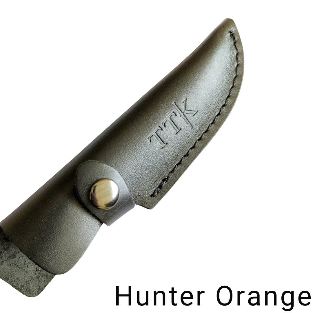 Australian Made Fixed Blade Skinning Knife – Orange Handle - Image 2