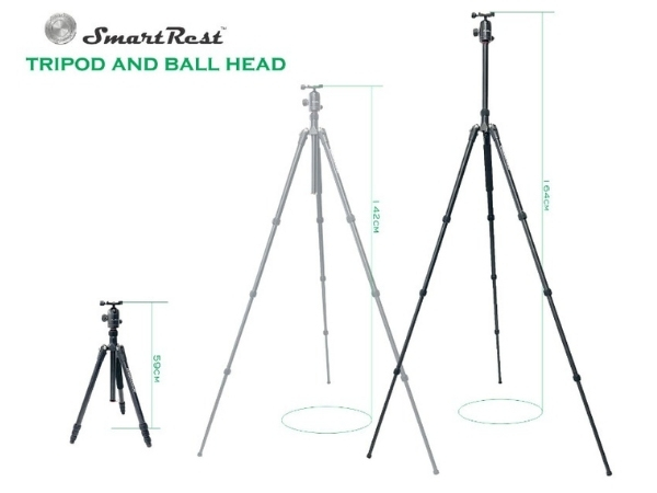 SmartRest Tripod + Ball Head + GUN CLAMP - Image 5
