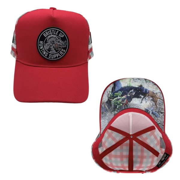 Bristle Up Red Pixel Cap #014