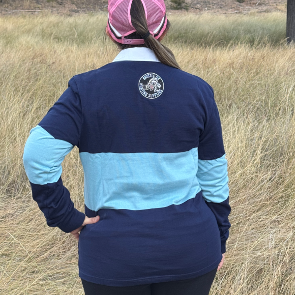 Alternative view of Bristle Up Jersey - Navy Blue and Light Blue