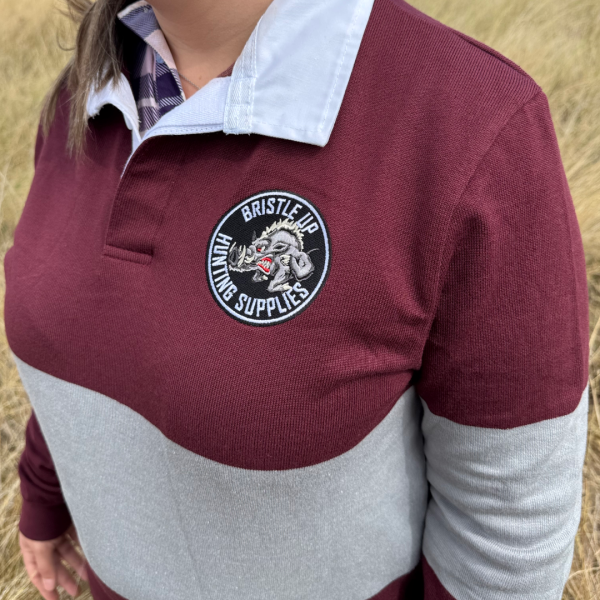 Alternative view of Bristle Up Jersey - Maroon and Grey