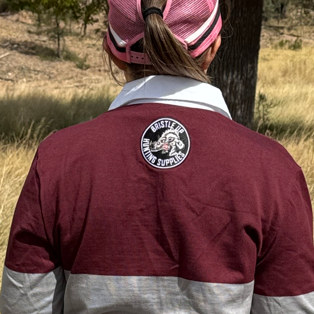 Bristle Up Jersey - Maroon and Grey - Image 4