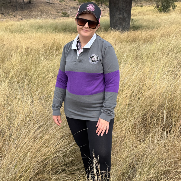 Bristle Up Jersey - Grey and Purple