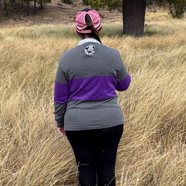 Alternative view of Bristle Up Jersey - Grey and Purple