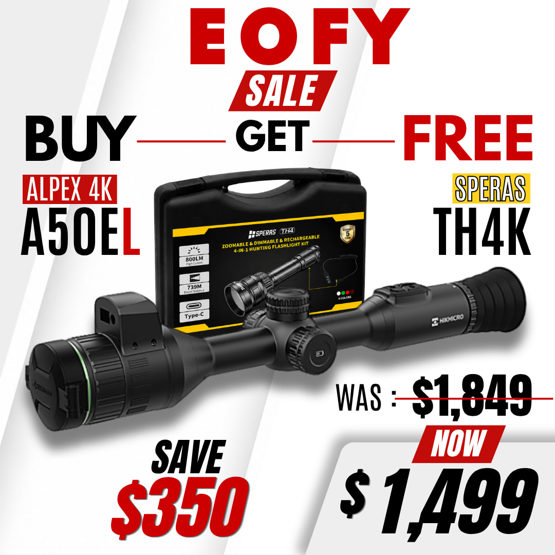 Hikmicro Alpex 4K A50EL w/ FREE Speras TH4K | EOFY SALE