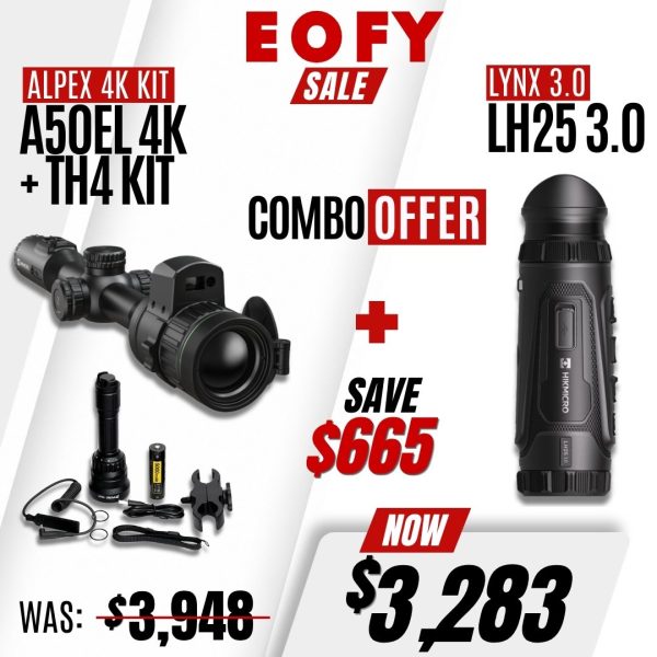 Hikmicro Alpex 4K A50EL TH4 KIT + LYNX LH 25 3.0  | EOFY SALE