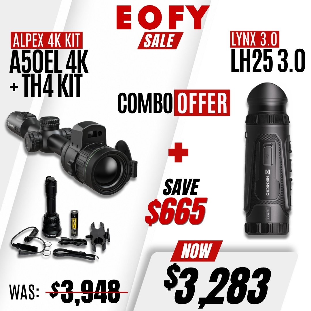 Hikmicro Alpex 4K A50EL TH4 KIT + LYNX LH 25 3.0 | EOFY SALE