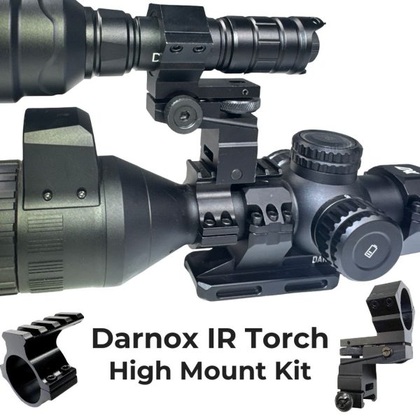 Darnox IR Light mount Kit - Picatinny to Tube + Extra High Windage Clamp