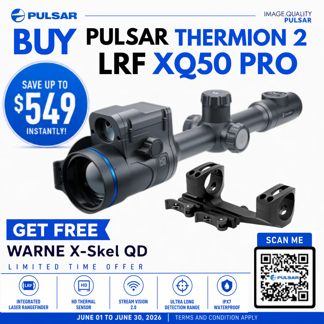 Pulsar Thermion 2 PRO XQ50 LRF - Thermal Scope | FREE Warne X-Skel QD Mount