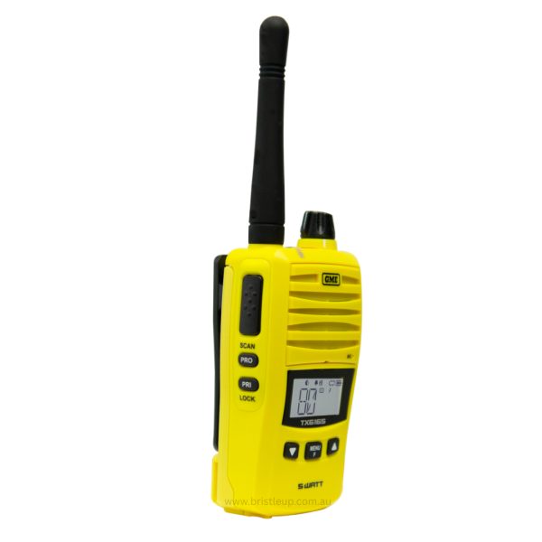 Alternative view of GME TX6165XO 5/1 Watt IP67 UHF CB Handheld Radio - Yellow