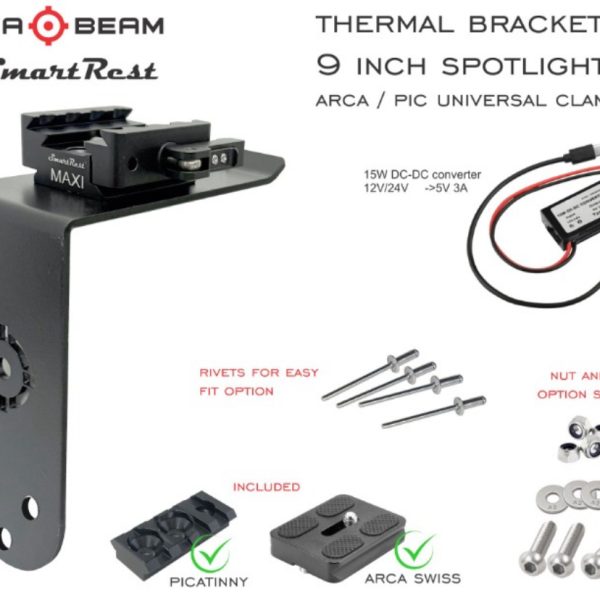 Powa Beam 9" Thermal Mount Bracket Arca and Pic Uni clamp - PN896-9UNI