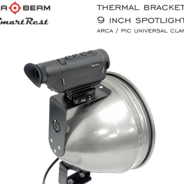 Alternative view of Powa Beam 9" Thermal Mount Bracket Arca and Pic Uni clamp - PN896-9UNI