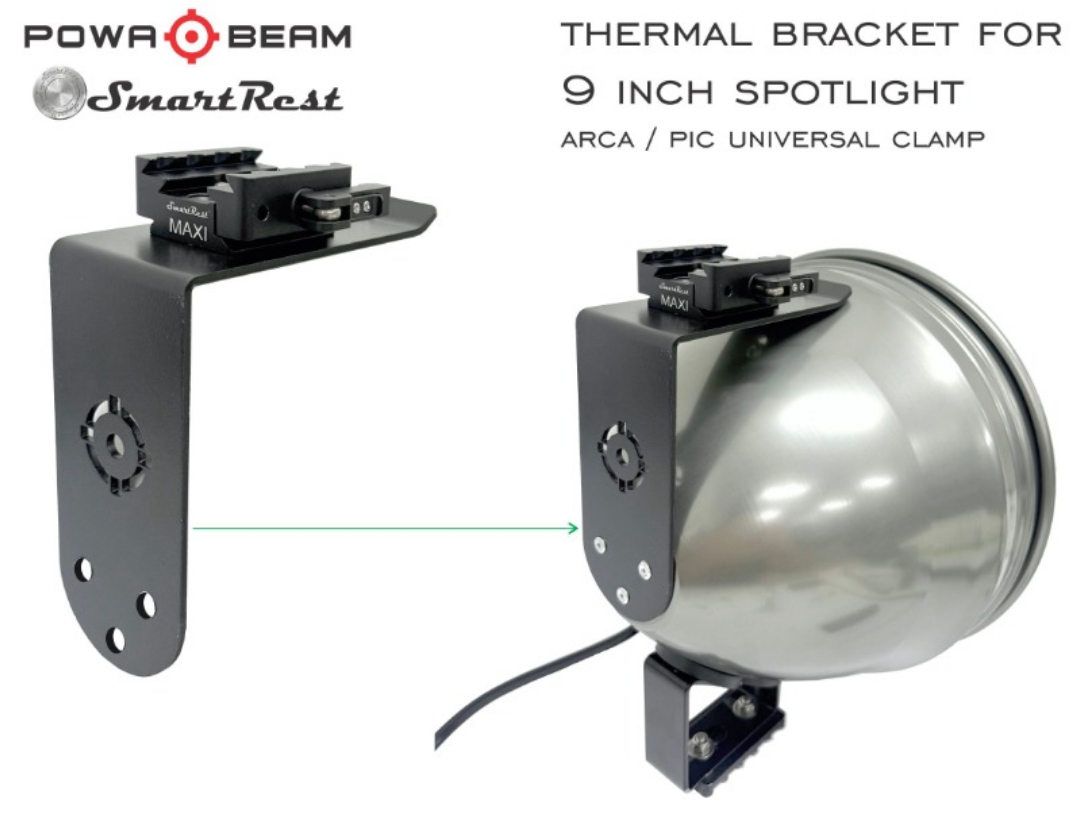 Powa Beam 9" Thermal Mount Bracket Arca and Pic Uni clamp - PN896-9UNI - Image 3