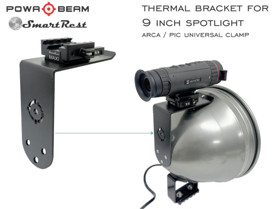 Powa Beam 9" Thermal Mount Bracket Arca and Pic Uni clamp - PN896-9UNI - Image 6