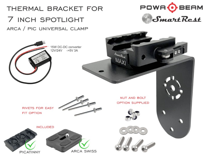 Powa Beam 7" Thermal Mount Bracket Arca and Pic Uni clamp - Image 6