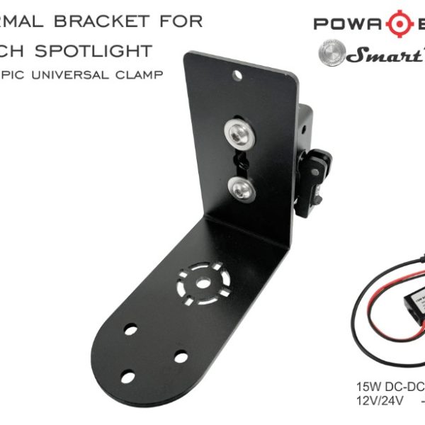 Alternative view of Powa Beam 7" Thermal Mount Bracket Arca and Pic Uni clamp