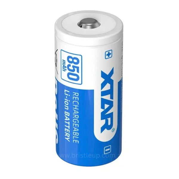 Alternative view of XTAR 16340 850mAh 2.5A Protected Rechargeable Li-ion Battery