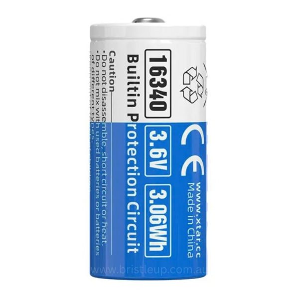XTAR 16340 850mAh 2.5A Protected Rechargeable Li-ion Battery - Image 3