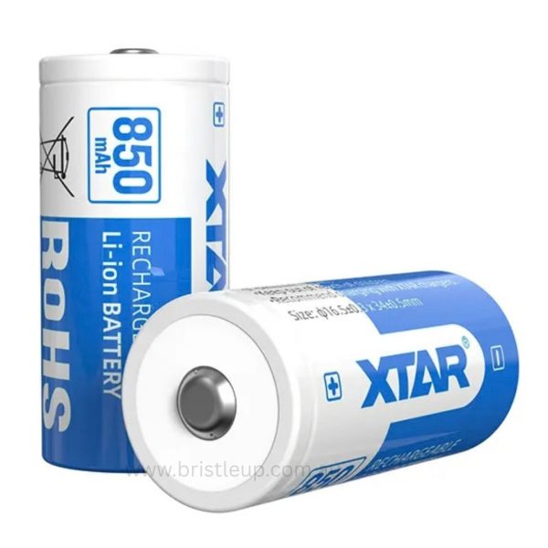 XTAR 16340 850mAh 2.5A Protected Rechargeable Li-ion Battery - Image 4