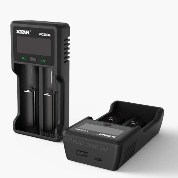 Alternative view of Xtar VC2SL 2 USB-C Powered Battery Charger