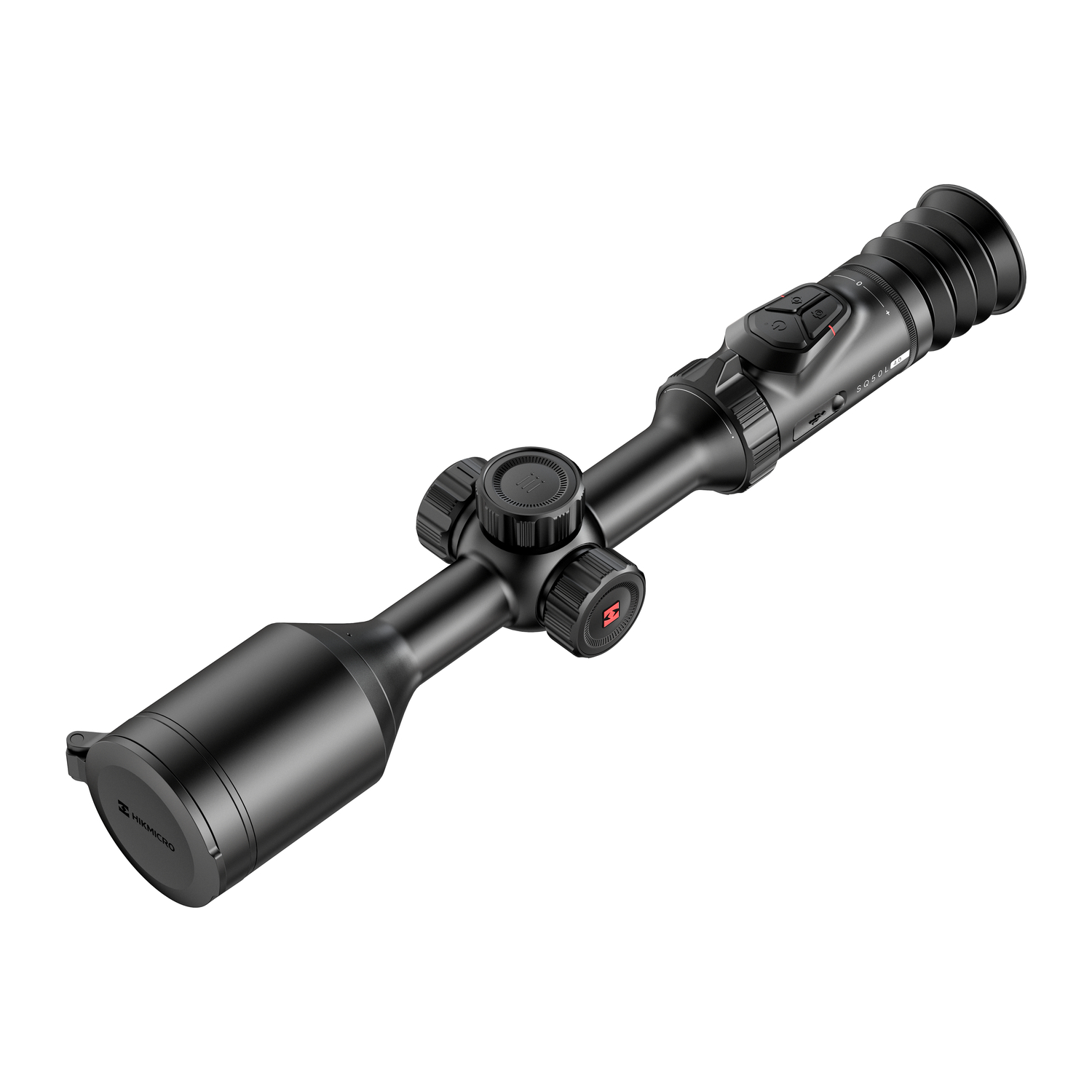Hikmicro Stellar SQ50L 4.0 thermal scope, angled front view