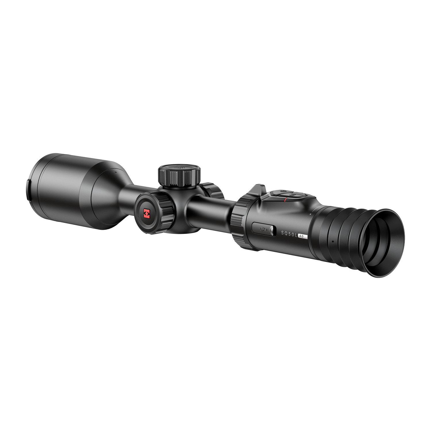Hikmicro Stellar SQ50L 4.0 thermal scope, opposite side three-quarter view