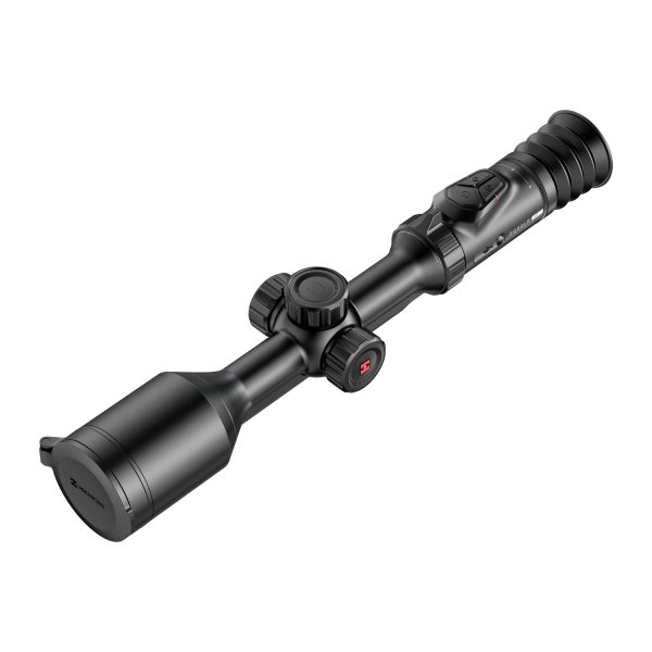 Hikmicro Stellar SQ50LR 4.0 thermal scope, angled front view