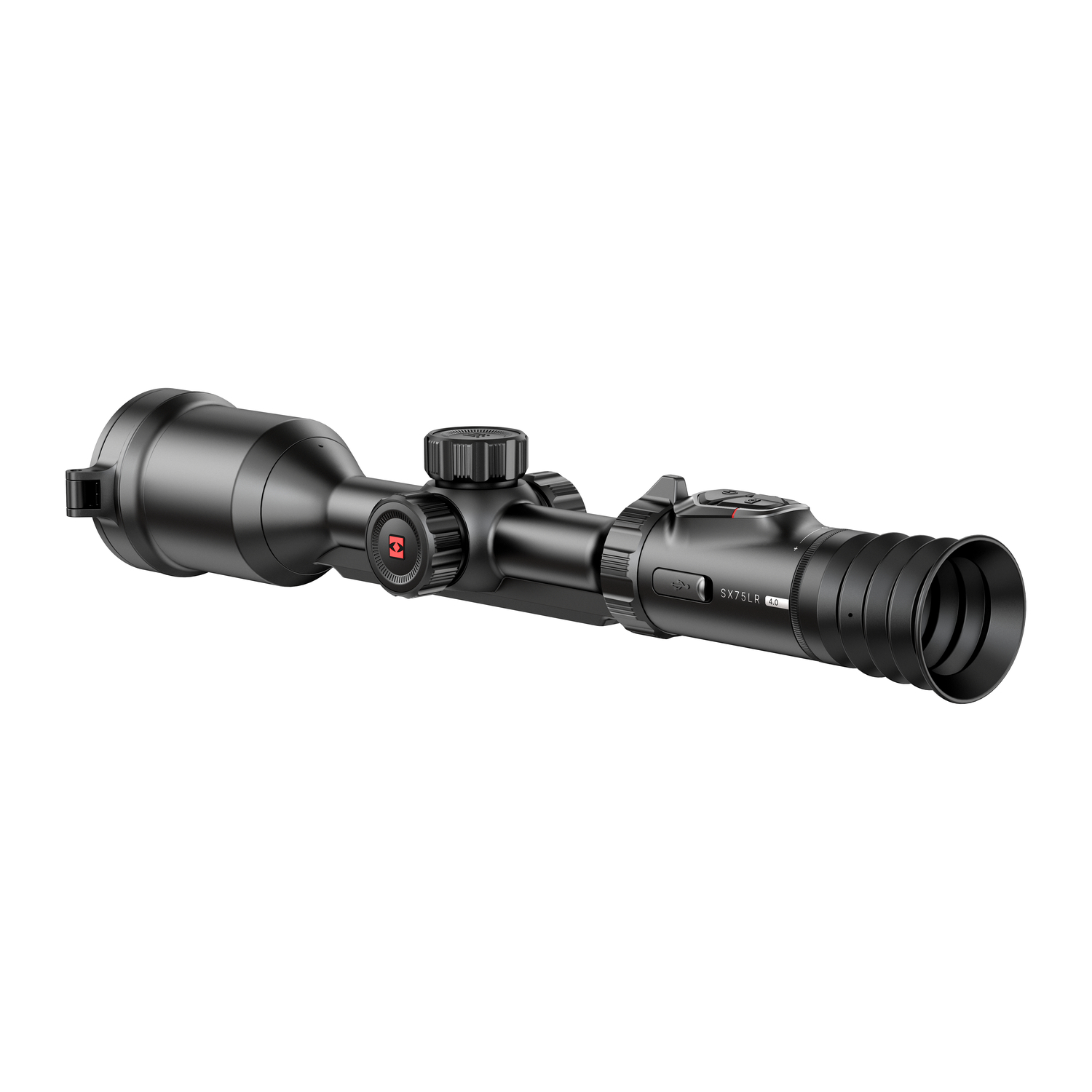 Hikmicro Stellar SX75LR 4.0 thermal scope, opposite side three-quarter view